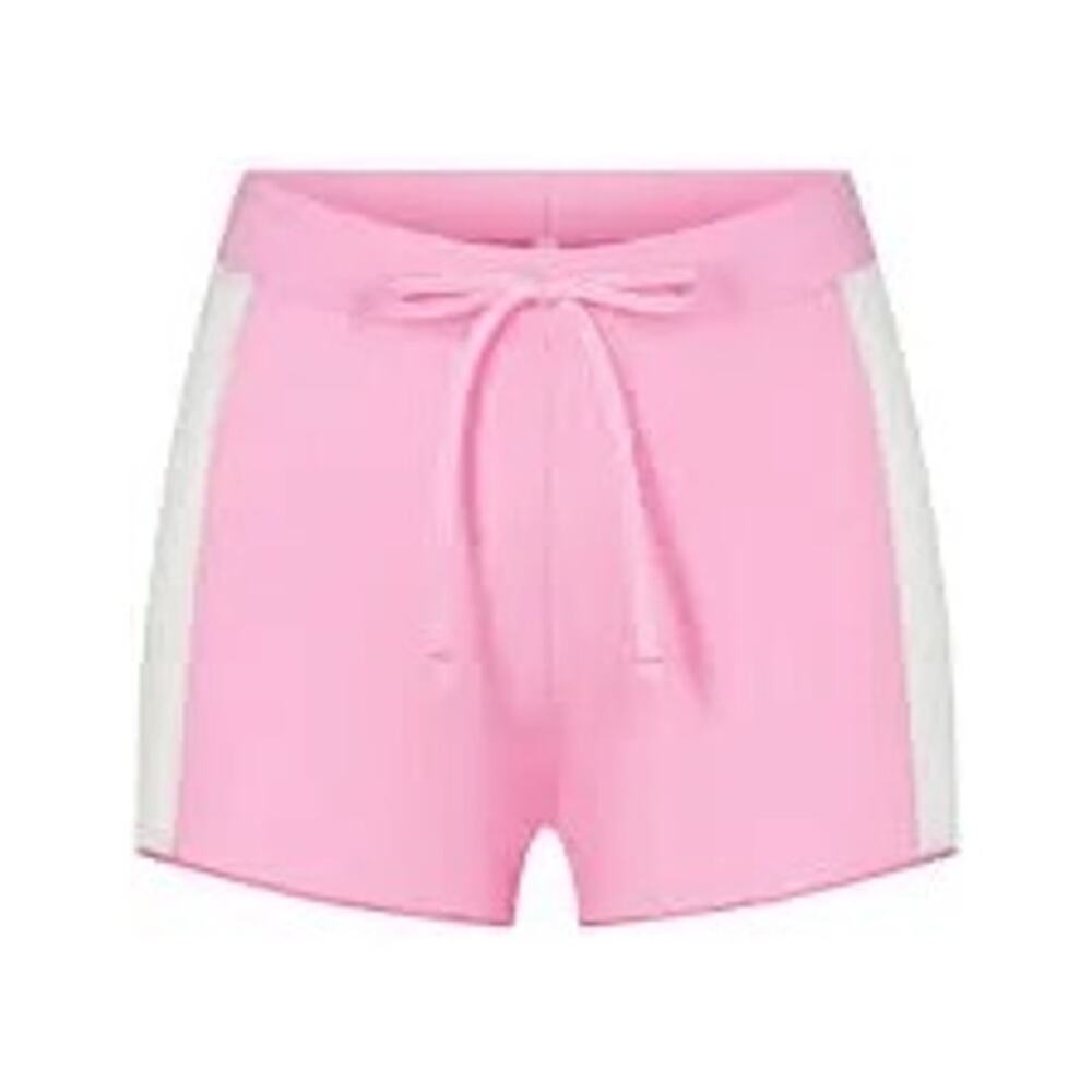 NEW SKIMS Cotton Ribbed Short Bubblegum Pink Lounge 4x